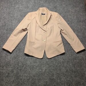 Piazza Sempione Womens Button Brown Beige Blazer Made In Italy Sz IT 48
